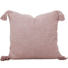 Dusty rose pillow cover with tassels