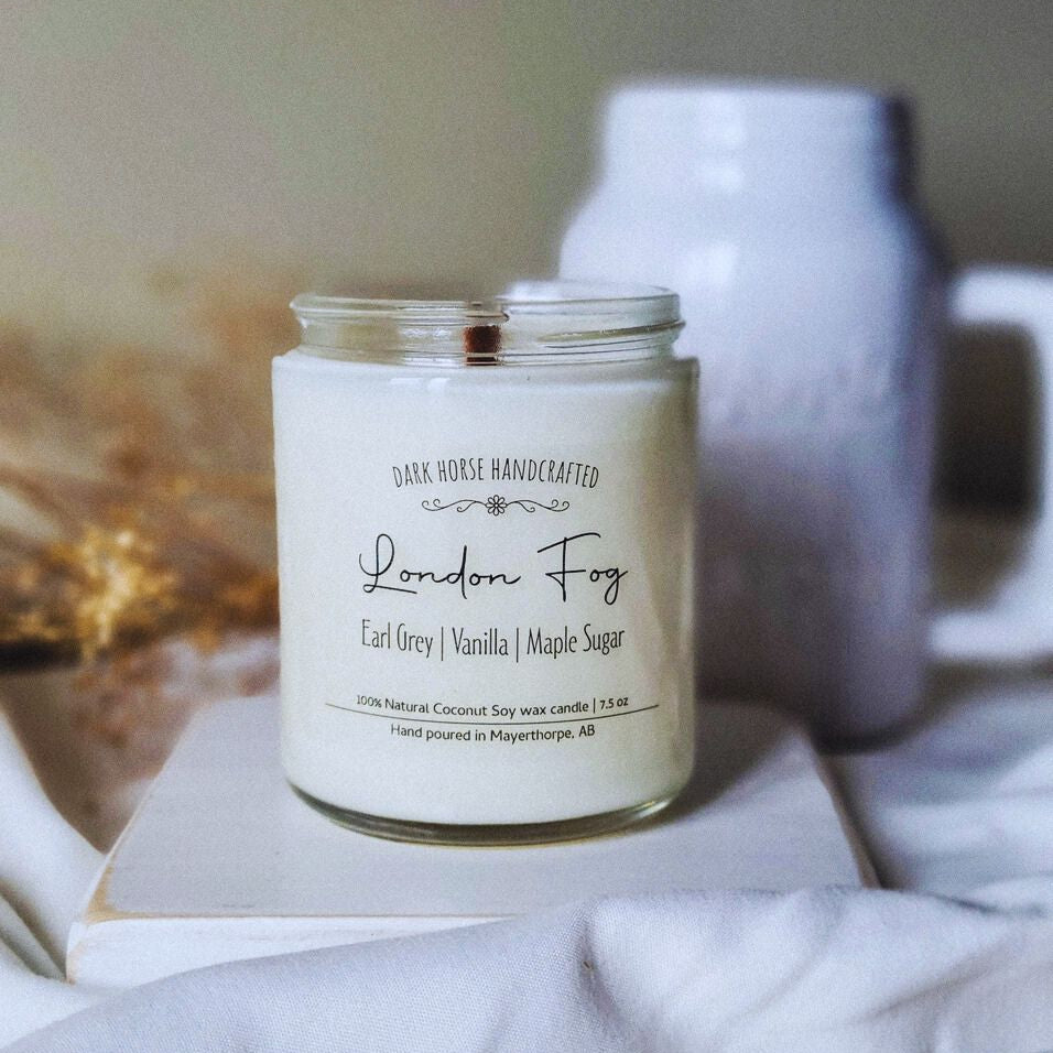 Scented Candle Earl Grey Tea, Bergamot, Vanilla, London Fog